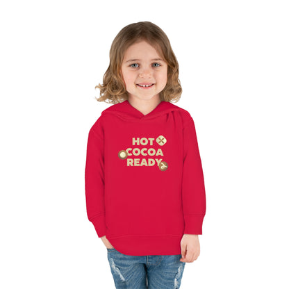 Festive Threads | Christmas Hot Cocoa Ready Toddler Pullover Fleece Hoodie