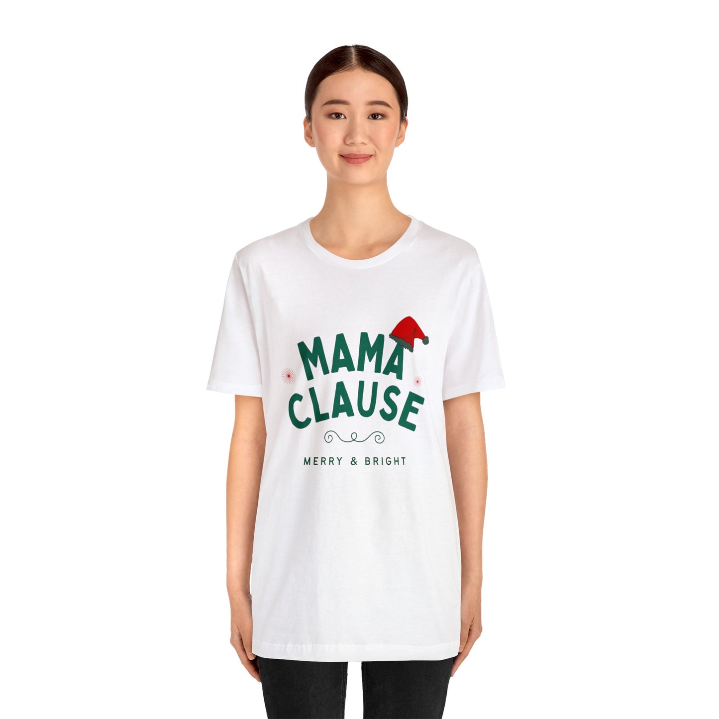 Festive Threads | Christmas Mama Clause Unisex Jersey Short Sleeve Tee 🎅