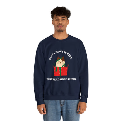 Festive Threads | Christmas Santa Paws Unisex Heavy Blend™ Crewneck Sweatshirt