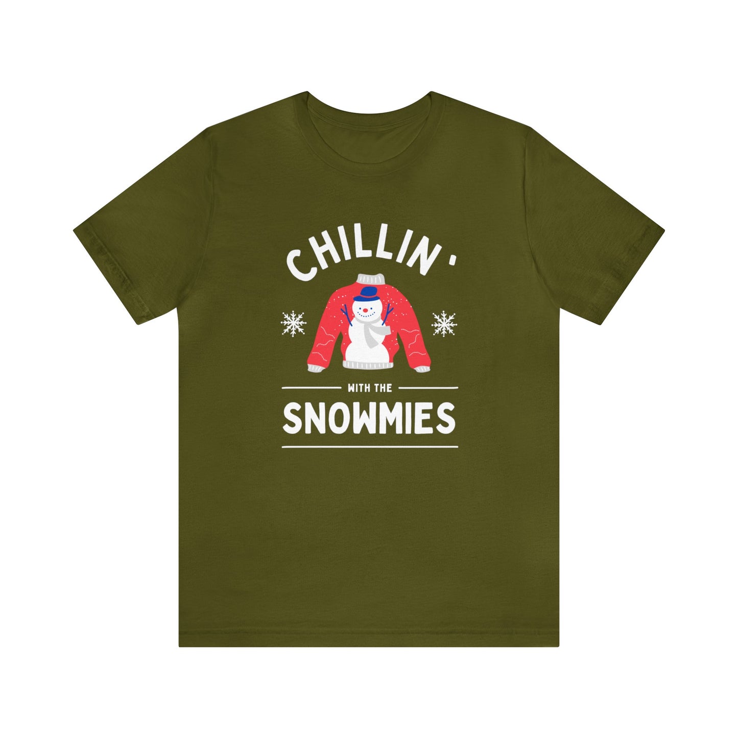 Festive Threads | Christmas Chillin With The Snowmies Unisex Jersey Short Sleeve Tee