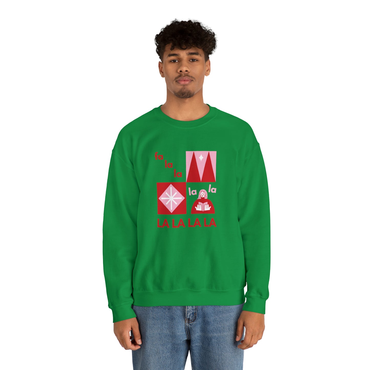 Festive Threads | Christmas Fa La La Unisex Heavy Blend™ Crewneck Sweatshirt