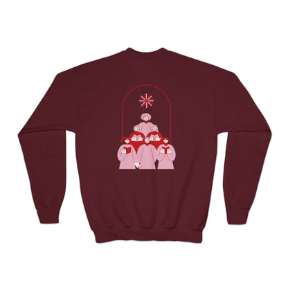 Festive Threads | Christmas Fa La La Youth Crewneck Sweatshirt