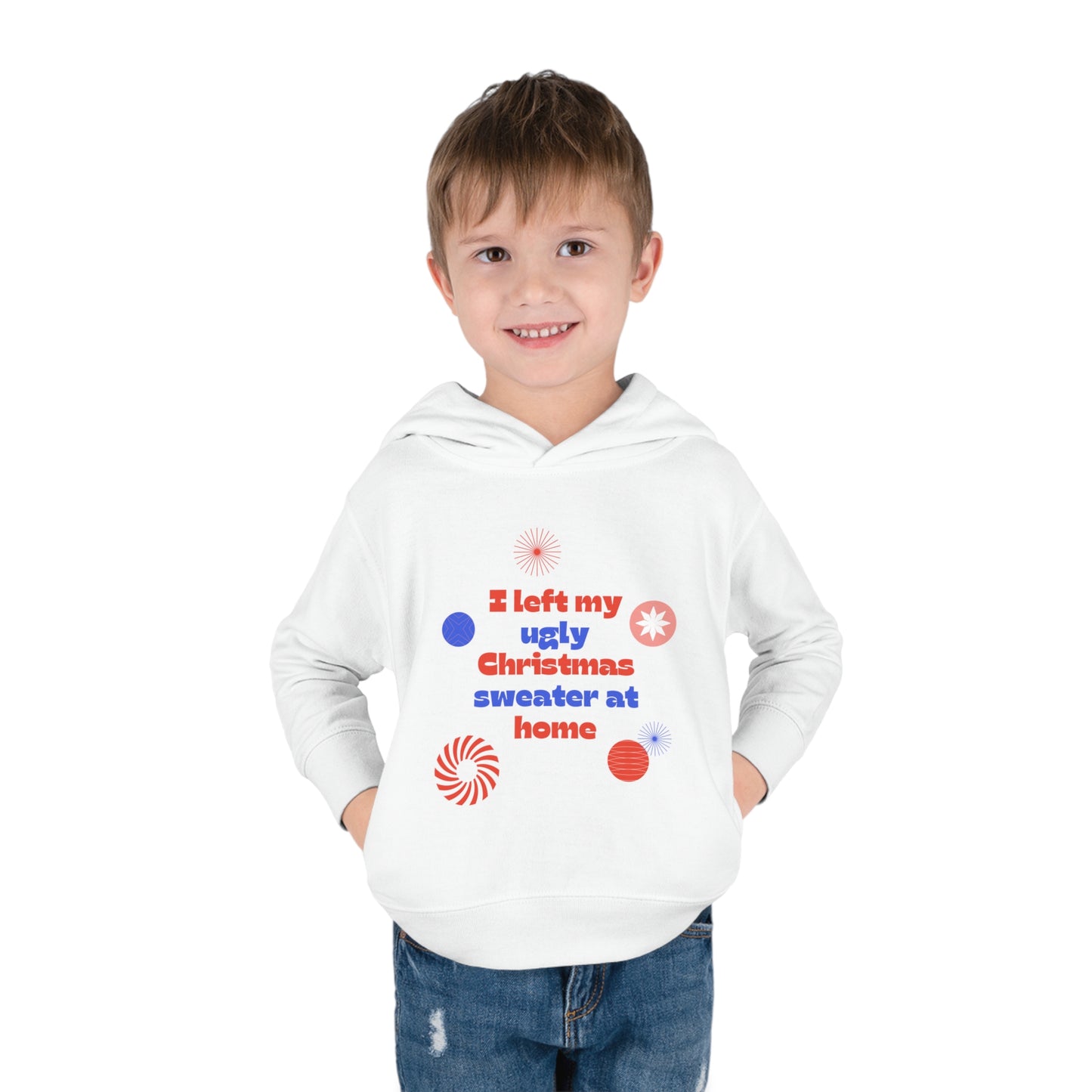 Festive Threads | Christmas Ugly Christmas Sweater Toddler Pullover Fleece Hoodie