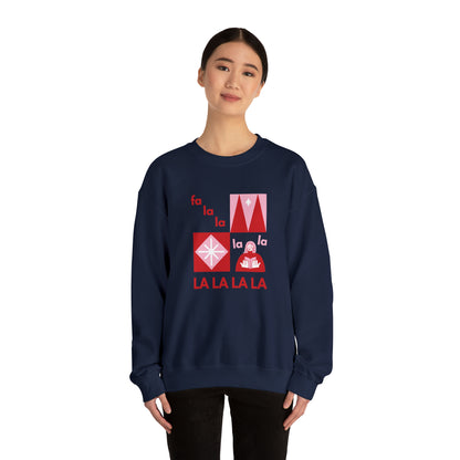 Festive Threads | Christmas Fa La La Unisex Heavy Blend™ Crewneck Sweatshirt