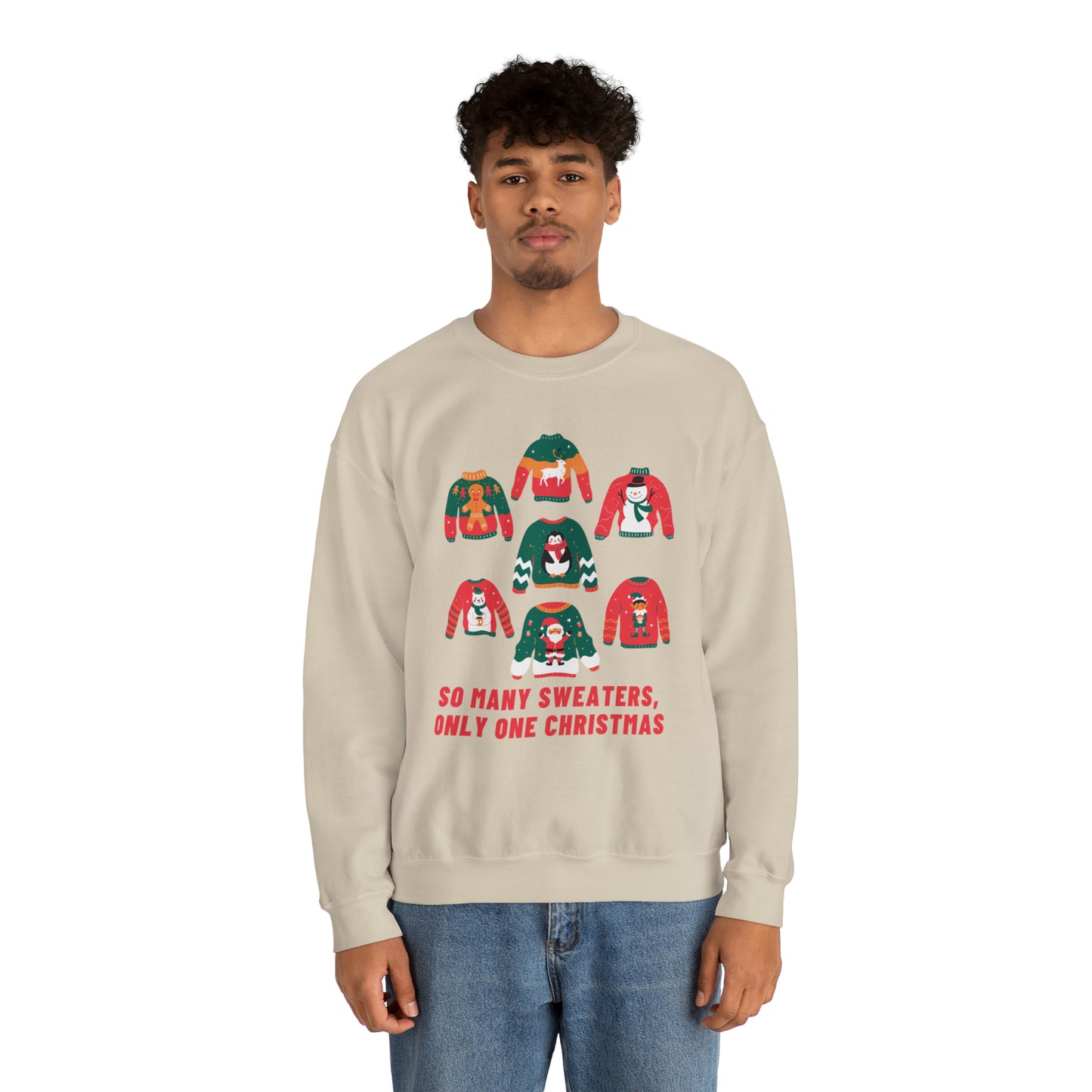 Festive Threads | Christmas So Many Sweaters Unisex Heavy Blend™ Crewneck Sweatshirt