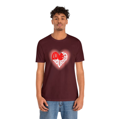 Festive Threads | Valentine's Love Yourself Unisex Jersey Short Sleeve Tee