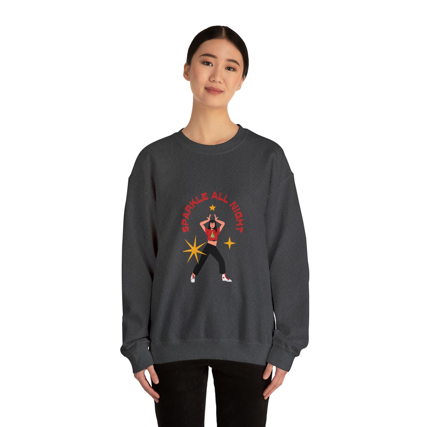 Festive Threads | Christmas Slay All Day Unisex Heavy Blend™ Crewneck Sweatshirt