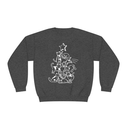 Festive Threads | Christmas Cat Tree Unisex NuBlend® Crewneck Sweatshirt