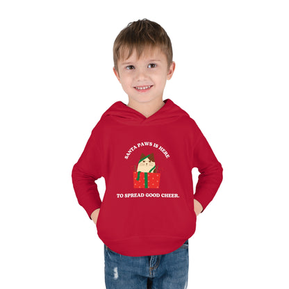 Festive Threads | Christmas Santa Paws Toddler Pullover Fleece Hoodie