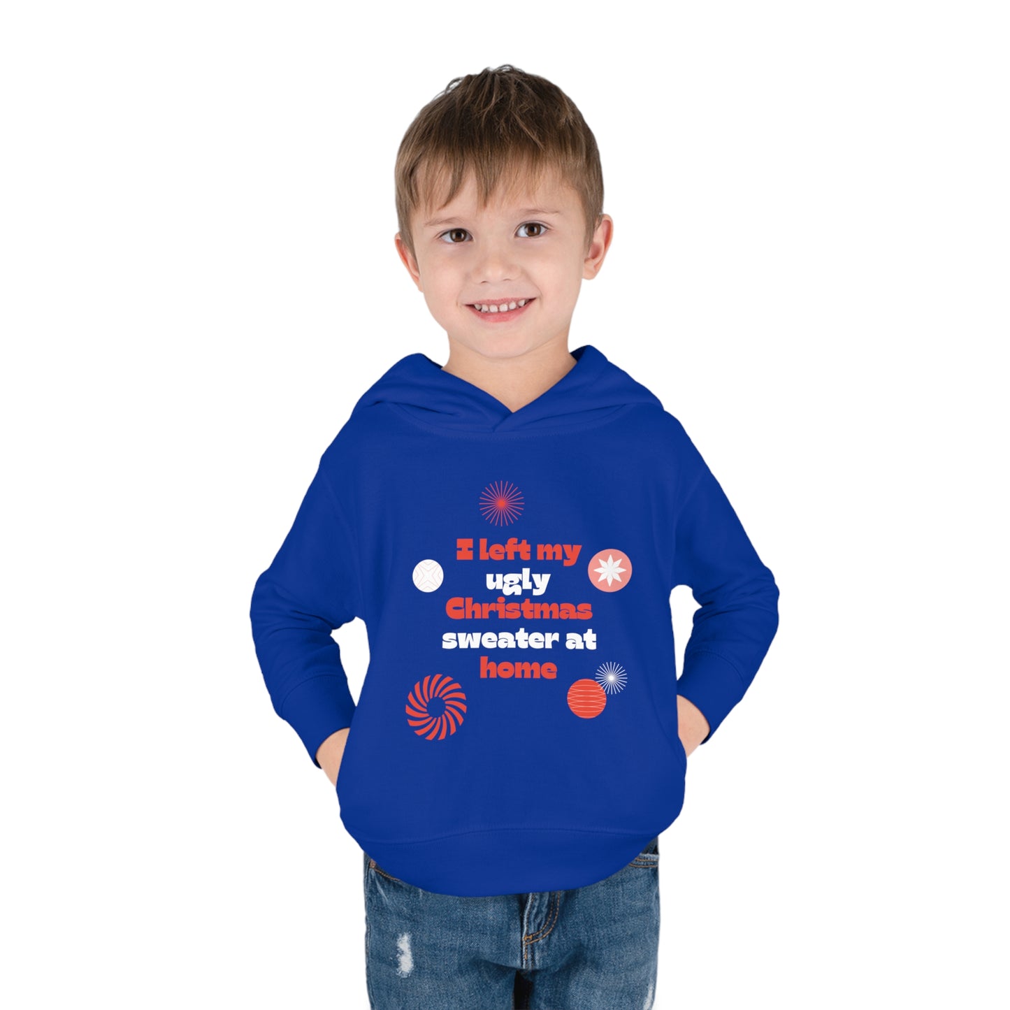 Festive Threads | Christmas Ugly Christmas Sweater Toddler Pullover Fleece Hoodie