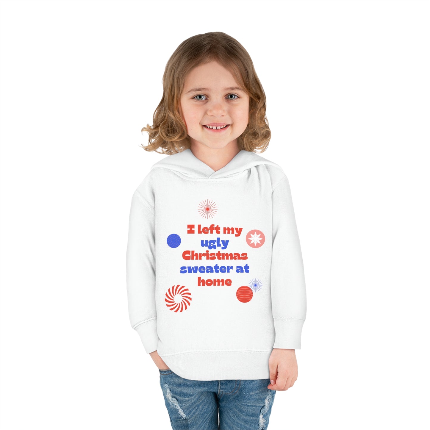 Festive Threads | Christmas Ugly Christmas Sweater Toddler Pullover Fleece Hoodie