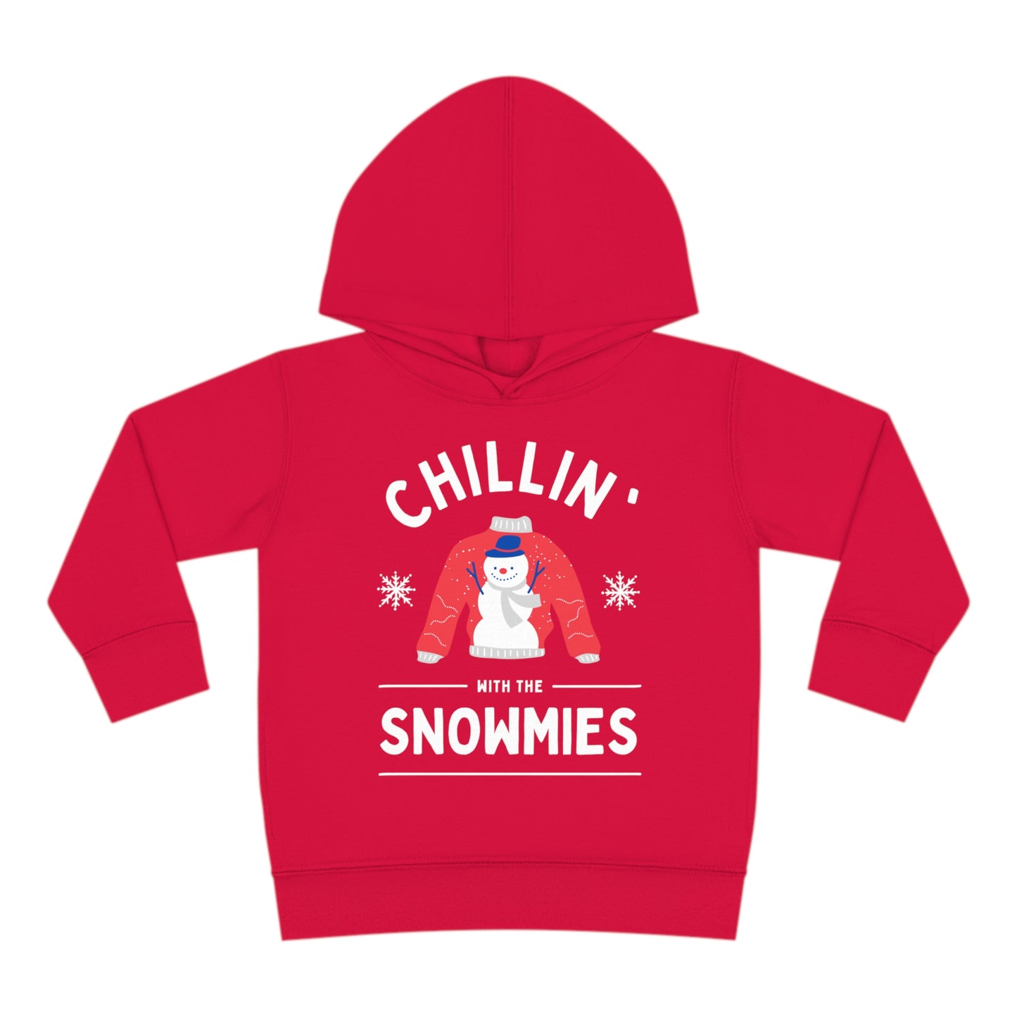 Festive Threads | Christmas Chillin With The Snowmies Toddler Pullover Fleece Hoodie