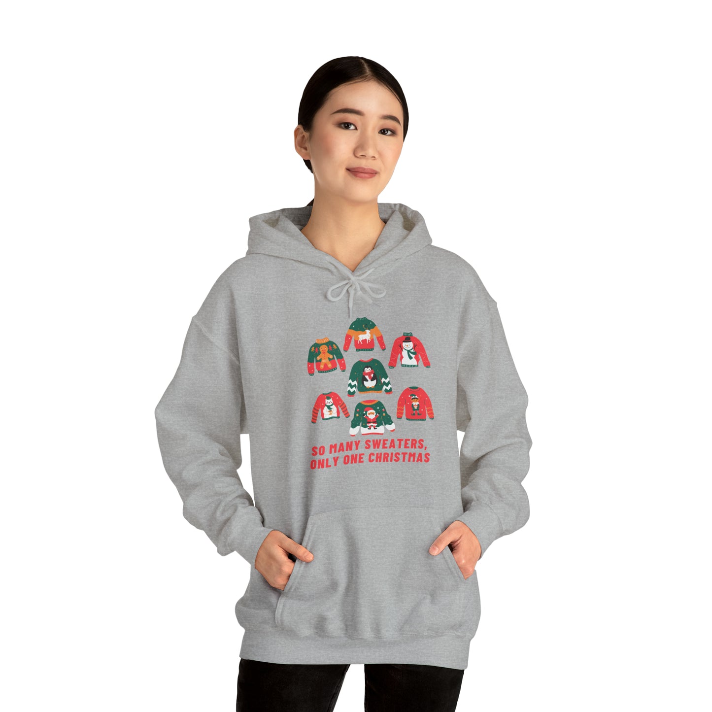 Festive Threads | Christmas So Many Sweaters Unisex Heavy Blend™ Hooded Sweatshirt