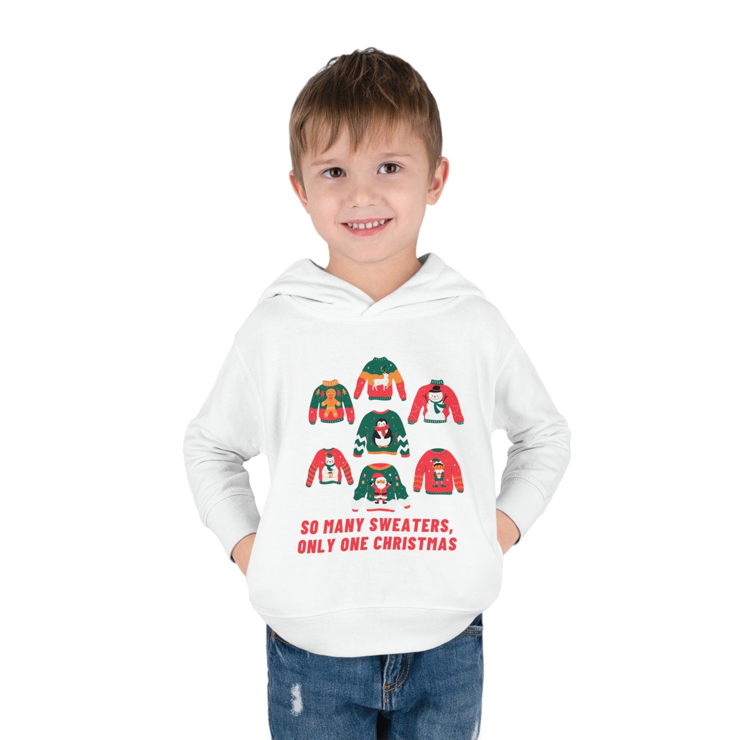 Festive Threads | Christmas So Many Sweaters Toddler Pullover Fleece Hoodie