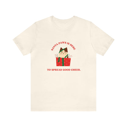 Festive Threads | Christmas Santa Paws Unisex Jersey Short Sleeve Tee