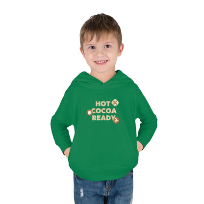 Festive Threads | Christmas Hot Cocoa Ready Toddler Pullover Fleece Hoodie