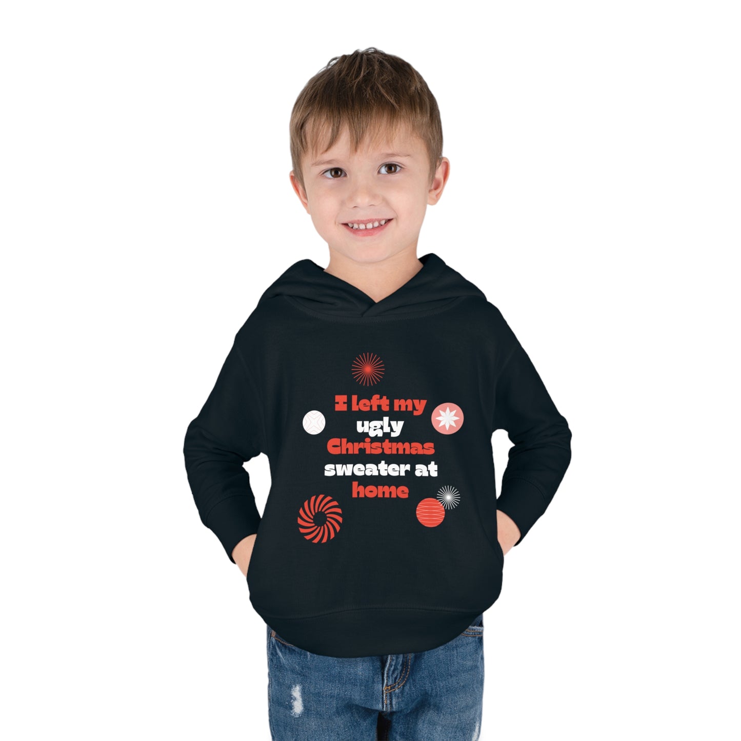 Festive Threads | Christmas Ugly Christmas Sweater Toddler Pullover Fleece Hoodie