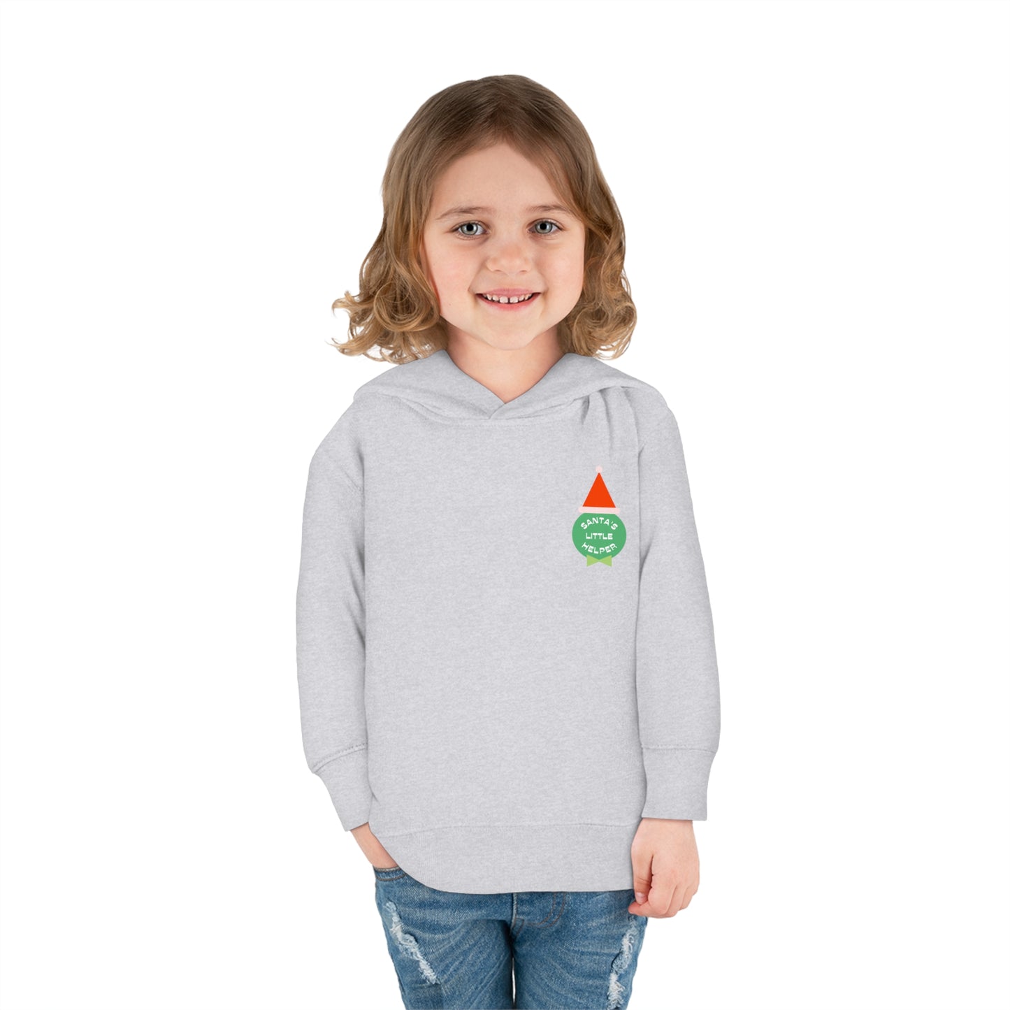 Festive Threads | Christmas Santa's Helper Toddler Pullover Fleece Hoodie