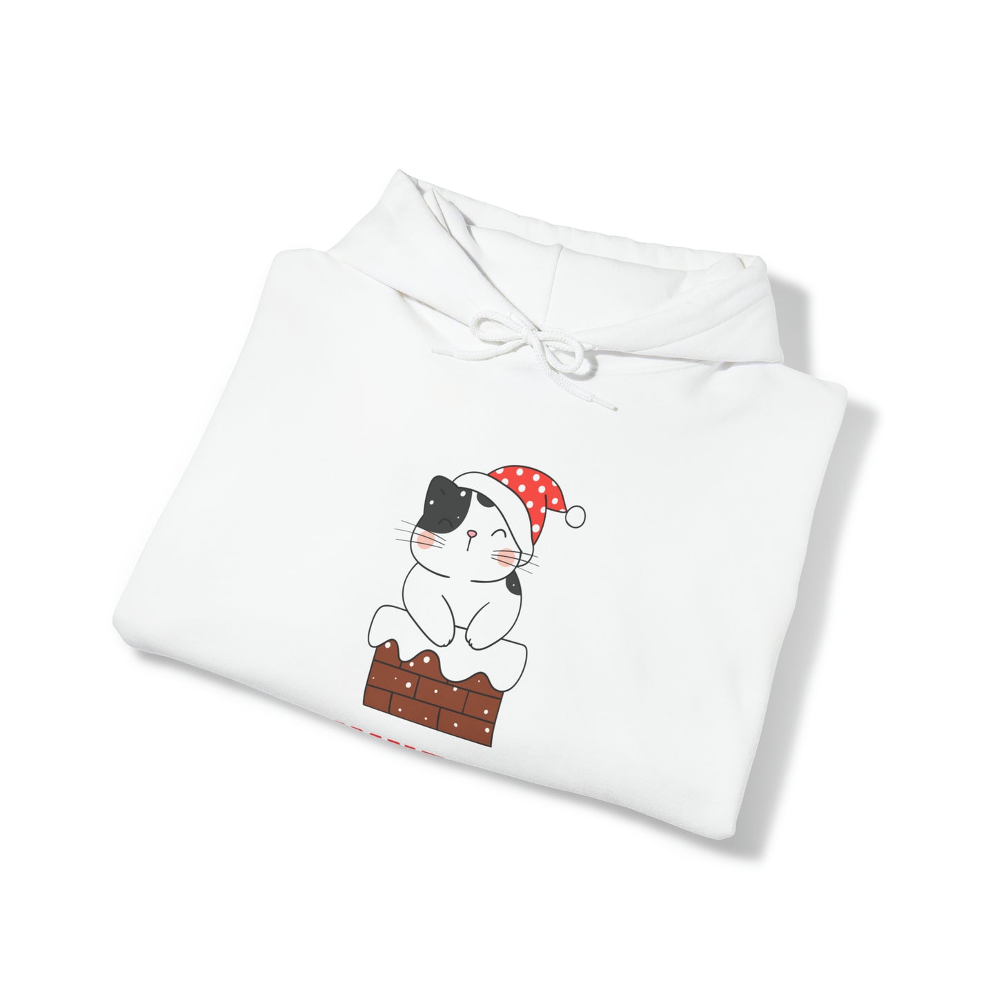 Festive Threads | Christmas Chimney Cat Unisex Heavy Blend™ Hooded Sweatshirt