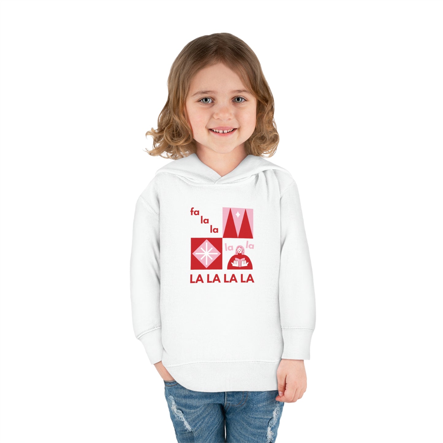 Festive Threads | Christmas Fa La La Toddler Pullover Fleece Hoodie