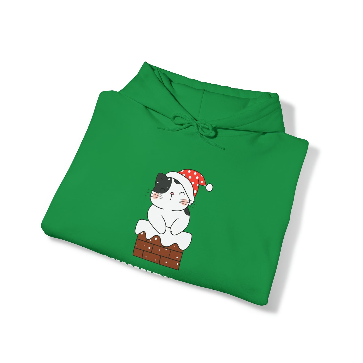 Festive Threads | Christmas Chimney Cat Unisex Heavy Blend™ Hooded Sweatshirt