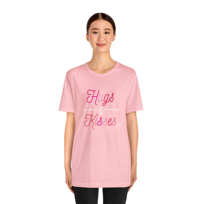 Festive Threads | Valentine's Hugs & Kisses Unisex Jersey Short Sleeve Tee