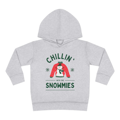 Festive Threads | Christmas Chillin With The Snowmies Toddler Pullover Fleece Hoodie