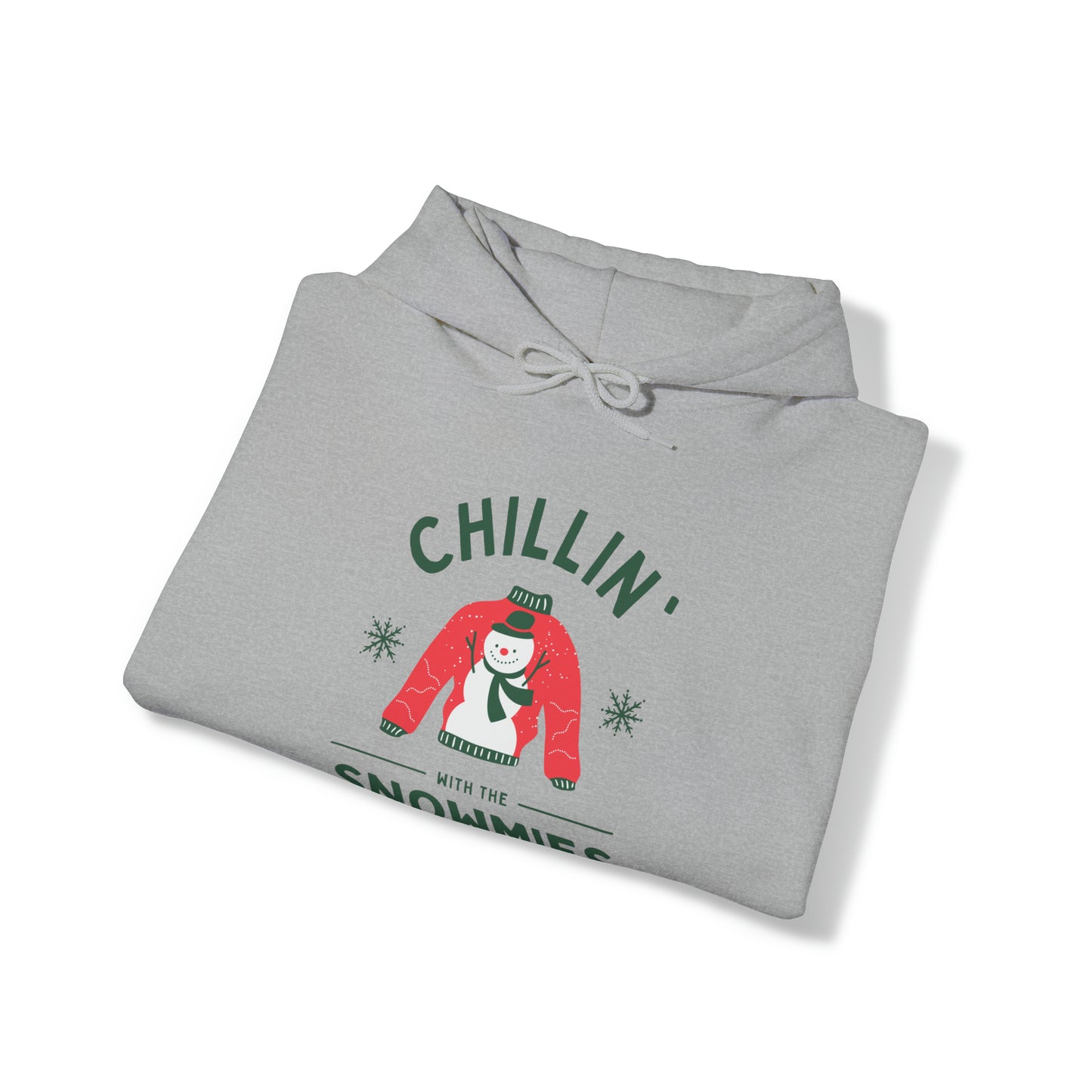 Festive Threads | Christmas Chillin With The Snowmies Unisex Heavy Blend™ Hooded Sweatshirt