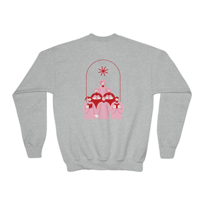 Festive Threads | Christmas Fa La La Youth Crewneck Sweatshirt