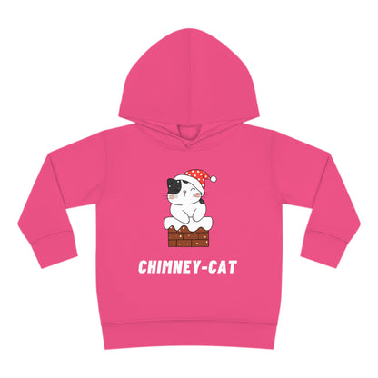 Festive Threads | Christmas Chimney Cat Toddler Pullover Fleece Hoodie