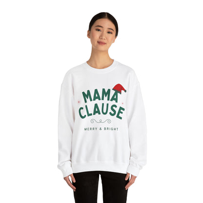 Festive Threads | Christmas Mama Clause Unisex Heavy Blend™ Crewneck Sweatshirt