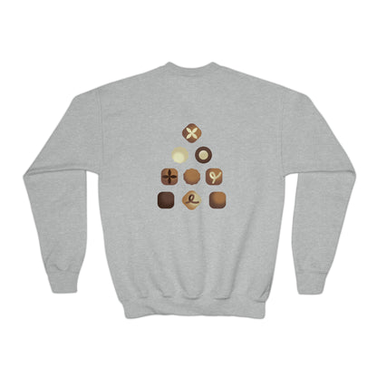 Festive Threads | Christmas Hot Cocoa Ready Youth Crewneck Sweatshirt