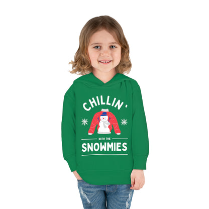 Festive Threads | Christmas Chillin With The Snowmies Toddler Pullover Fleece Hoodie