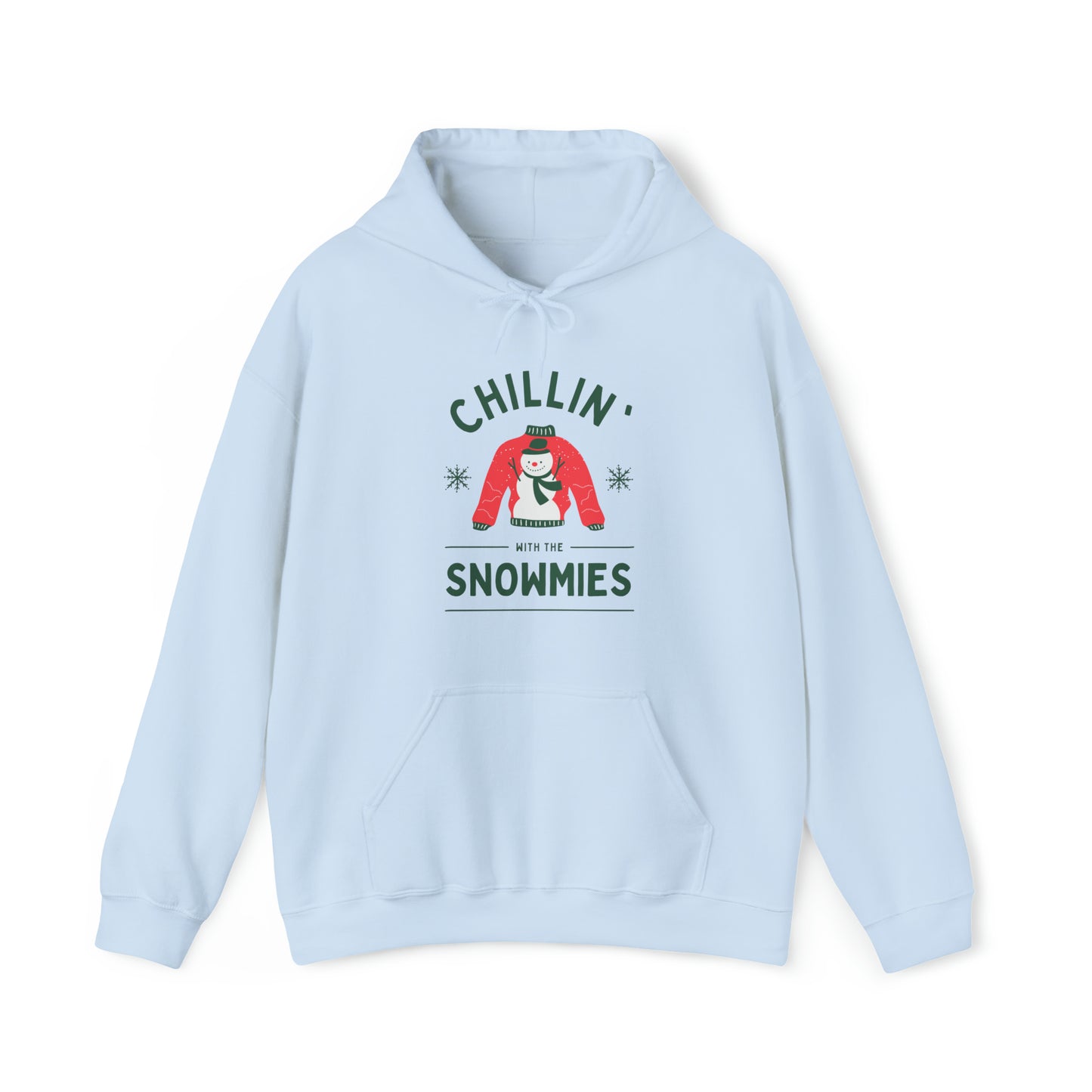 Festive Threads | Christmas Chillin With The Snowmies Unisex Heavy Blend™ Hooded Sweatshirt