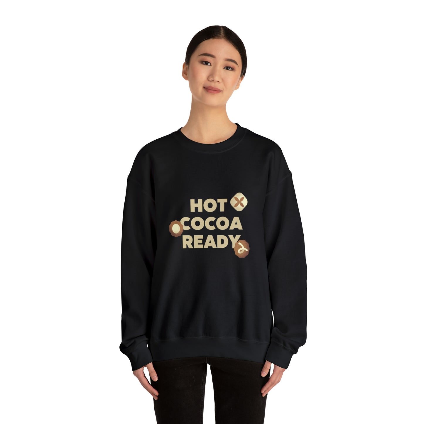 Festive Threads | Christmas Hot Cocoa Ready Unisex Heavy Blend™ Crewneck Sweatshirt