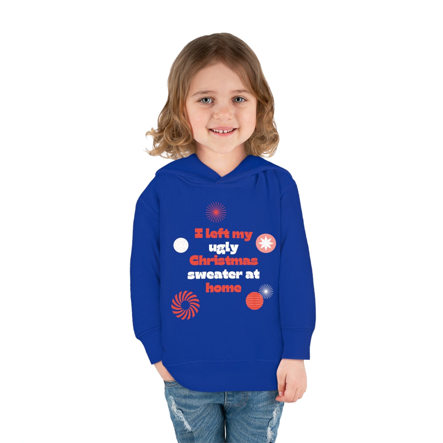 Festive Threads | Christmas Ugly Christmas Sweater Toddler Pullover Fleece Hoodie