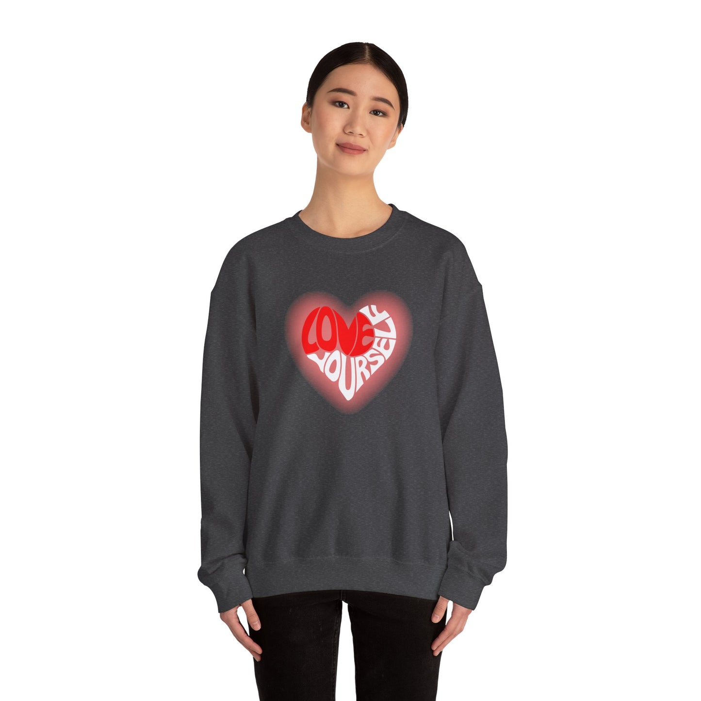 Festive Threads | Valentine's Love Yourself Unisex Heavy Blend™ Crewneck Sweatshirt