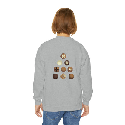 Festive Threads | Christmas Hot Cocoa Ready Youth Crewneck Sweatshirt