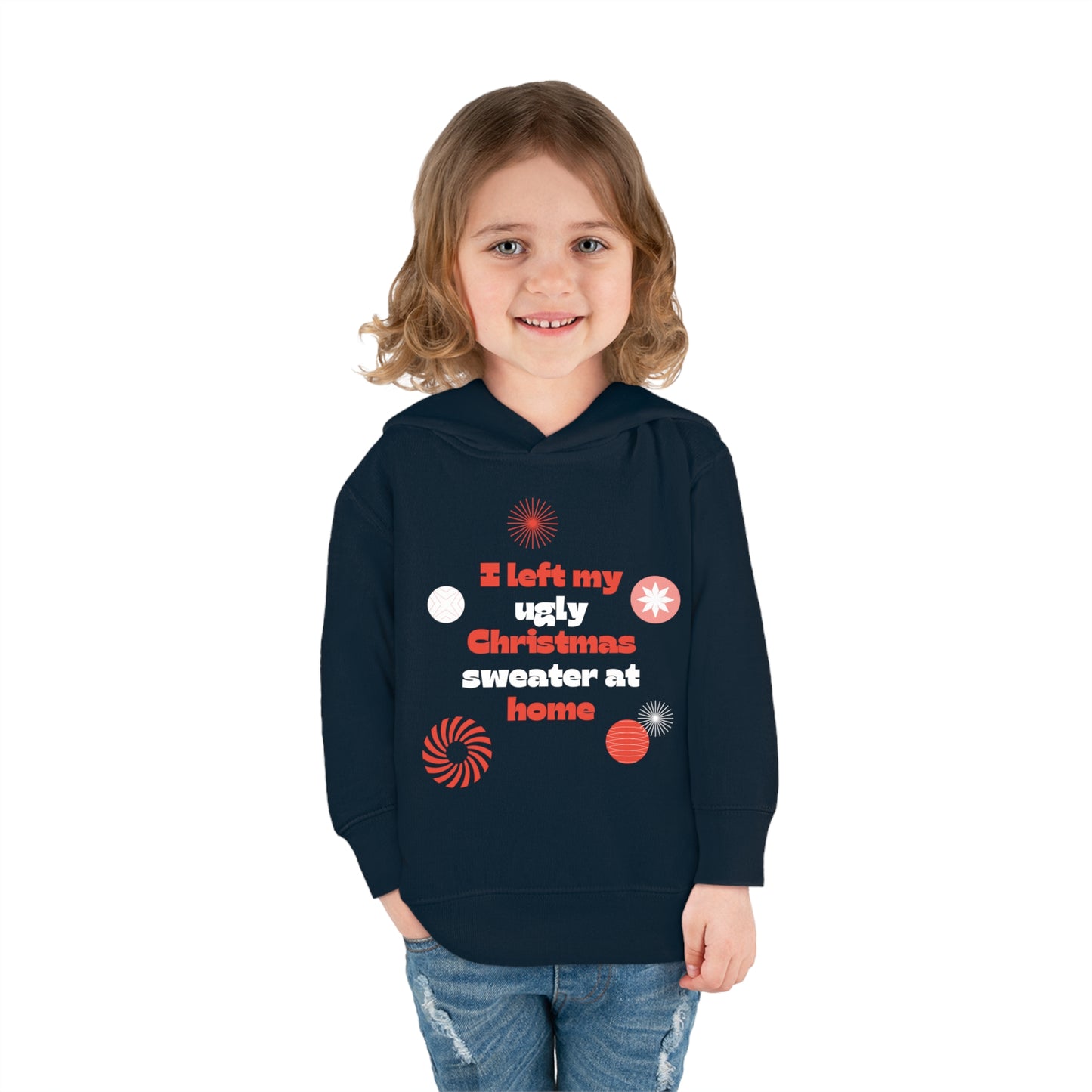 Festive Threads | Christmas Ugly Christmas Sweater Toddler Pullover Fleece Hoodie