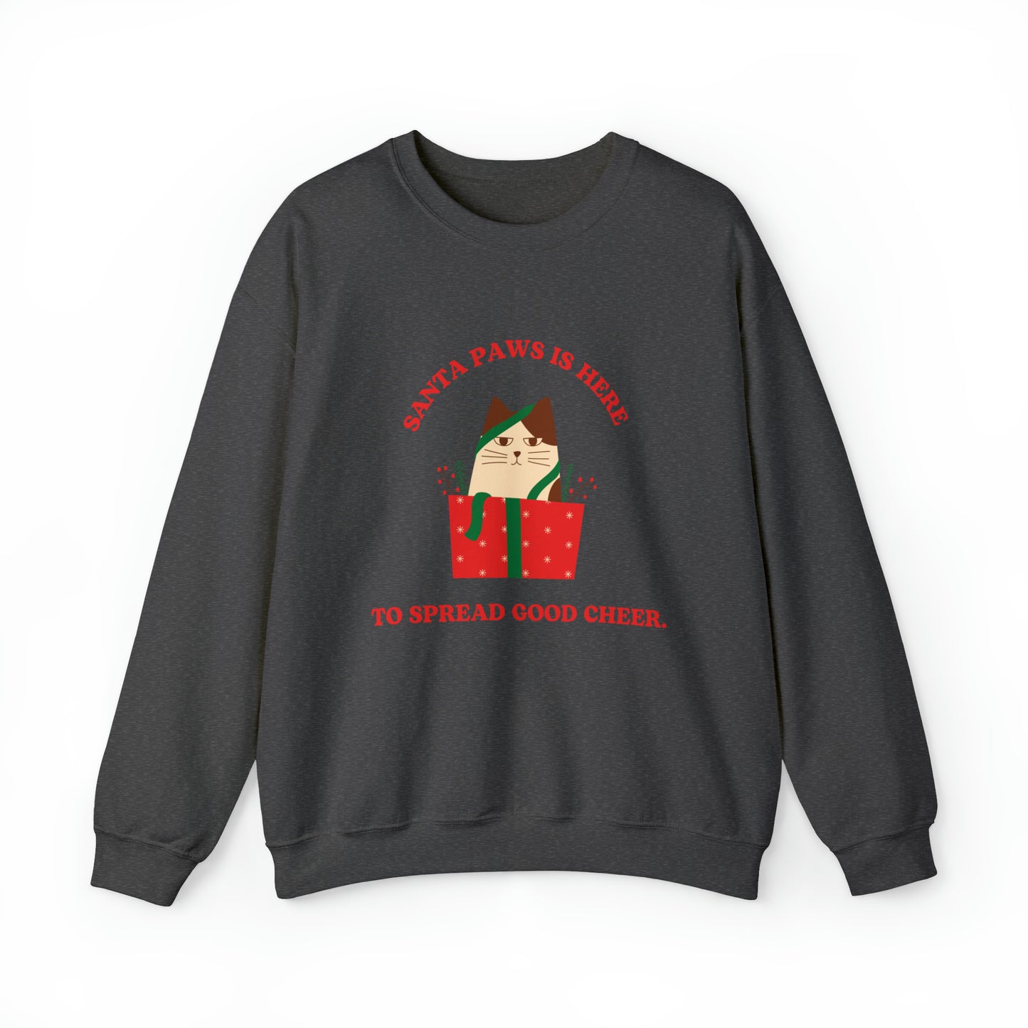 Festive Threads | Christmas Santa Paws Unisex Heavy Blend™ Crewneck Sweatshirt