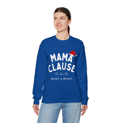 Festive Threads | Christmas Mama Clause Unisex Heavy Blend™ Crewneck Sweatshirt