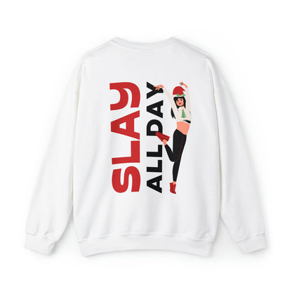 Festive Threads | Christmas Slay All Day Unisex Heavy Blend™ Crewneck Sweatshirt