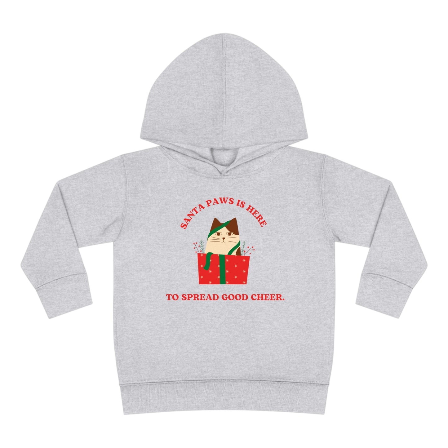 Festive Threads | Christmas Santa Paws Toddler Pullover Fleece Hoodie