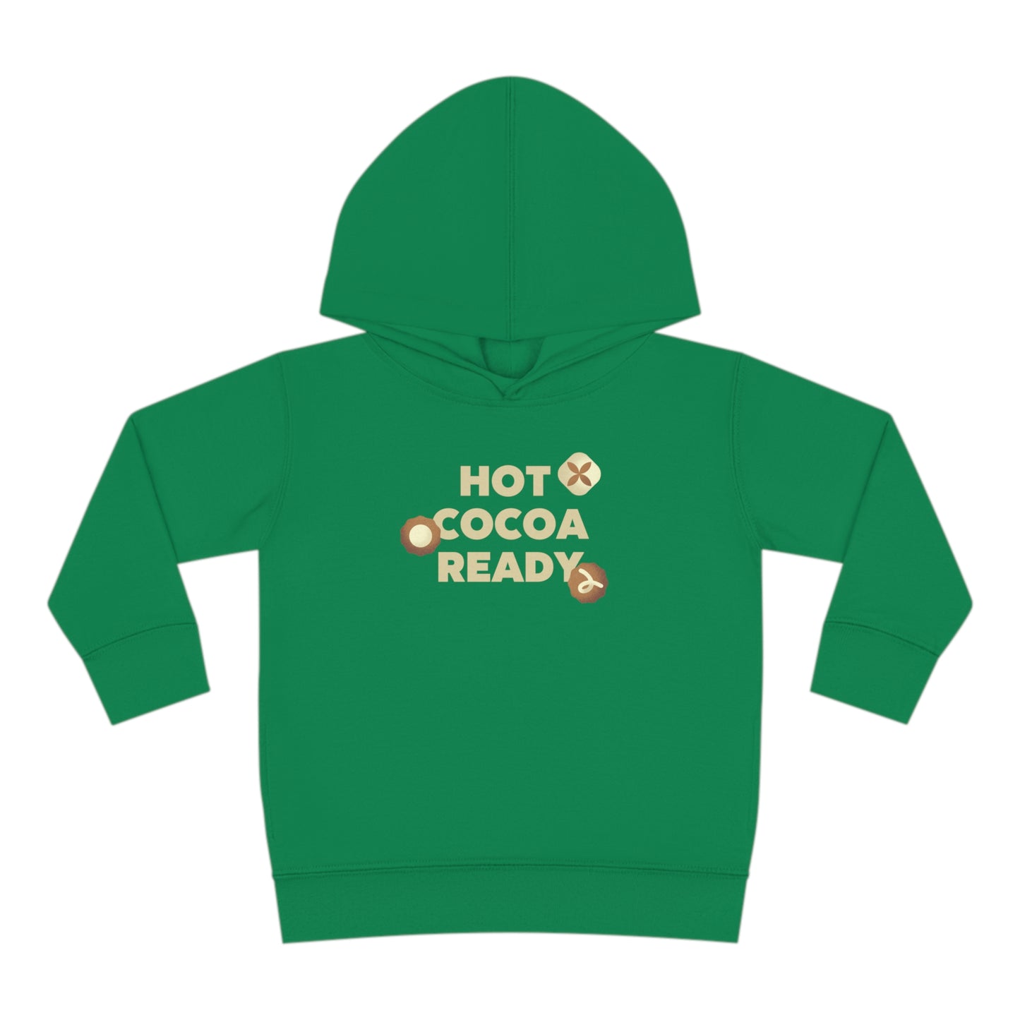 Festive Threads | Christmas Hot Cocoa Ready Toddler Pullover Fleece Hoodie