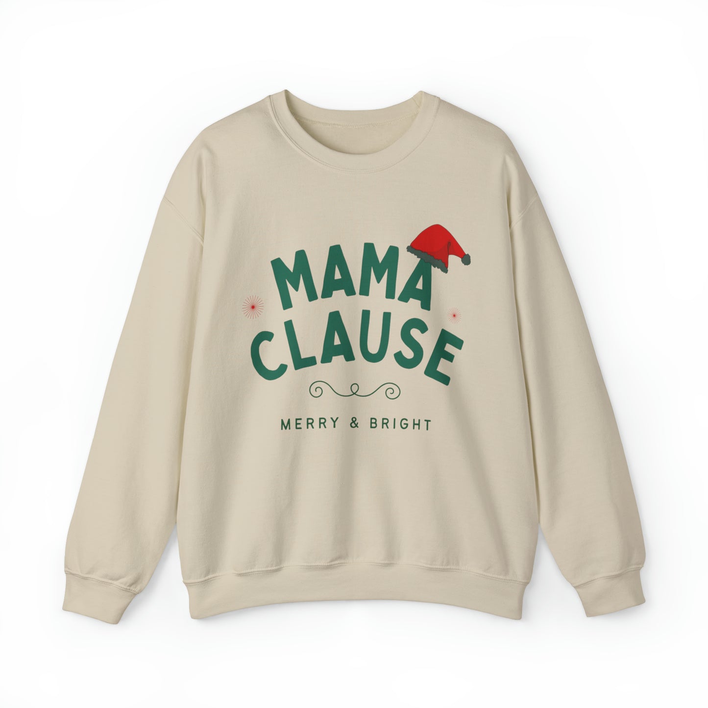 Festive Threads | Christmas Mama Clause Unisex Heavy Blend™ Crewneck Sweatshirt