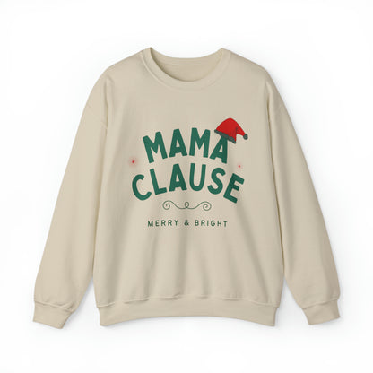 Festive Threads | Christmas Mama Clause Unisex Heavy Blend™ Crewneck Sweatshirt