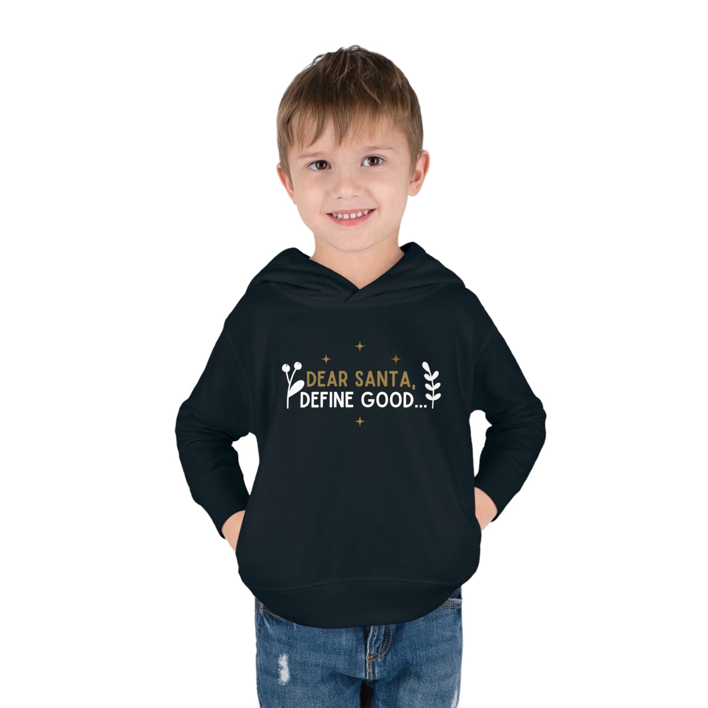 Festive Threads | Christmas Dear Santa Toddler Pullover Fleece Hoodie