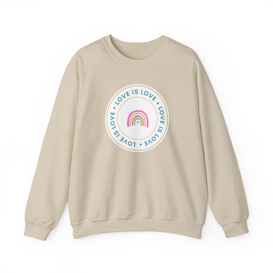 Festive Threads | Valentine's Love Is Love Unisex Heavy Blend™ Crewneck Sweatshirt