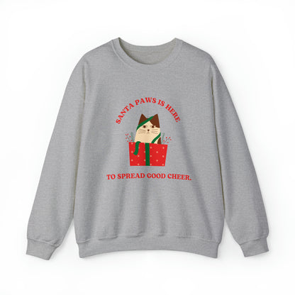 Festive Threads | Christmas Santa Paws Unisex Heavy Blend™ Crewneck Sweatshirt