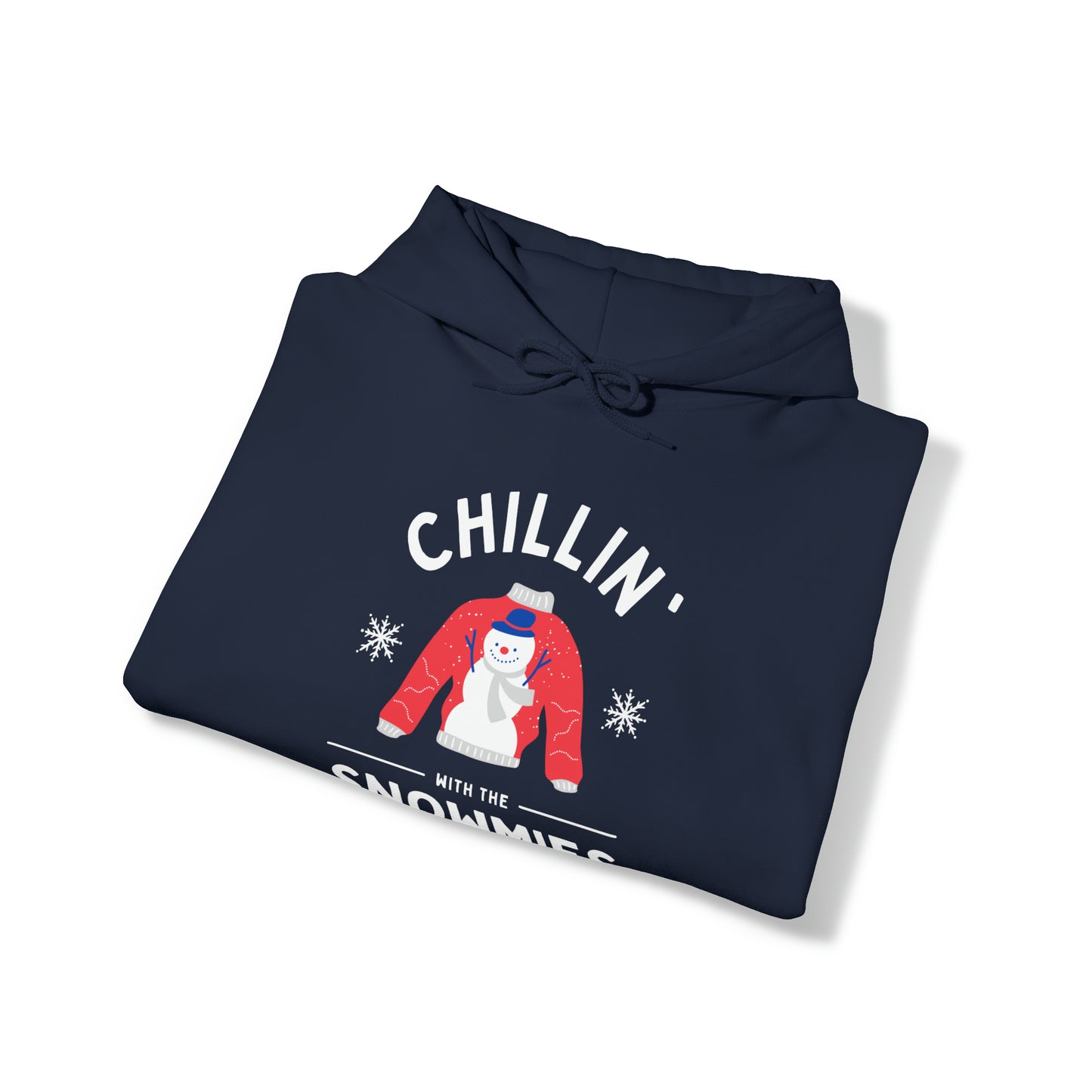 Festive Threads | Christmas Chillin With The Snowmies Unisex Heavy Blend™ Hooded Sweatshirt